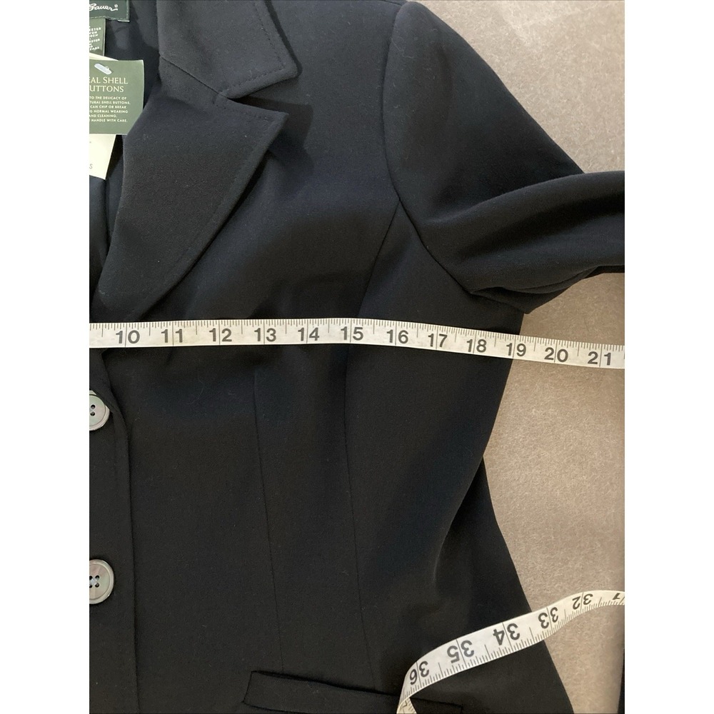 Eddie Bauer Black Blazer Womens Sz 8 New Shell Buttons Career Business Staple - Picture 7 of 8
